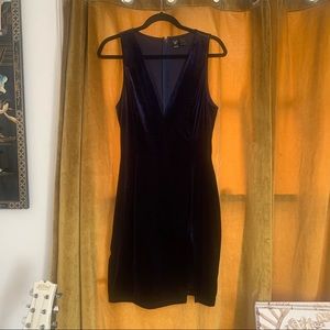 Velvet Mini Dress / Navy Blue / Windsor / Size L